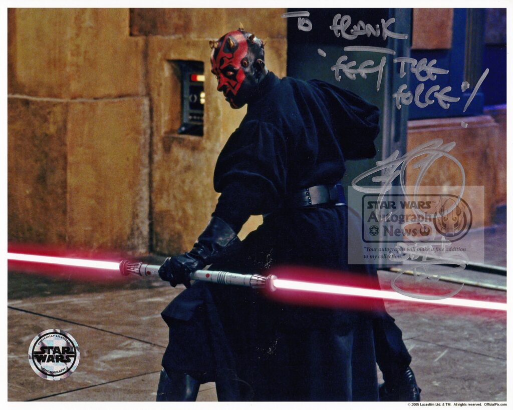 HWC Trading Ray Park Gift USL Signed Printed Autograph Star Wars Gifts  Darth Maul Print Photo Picture Display - US Letter Size