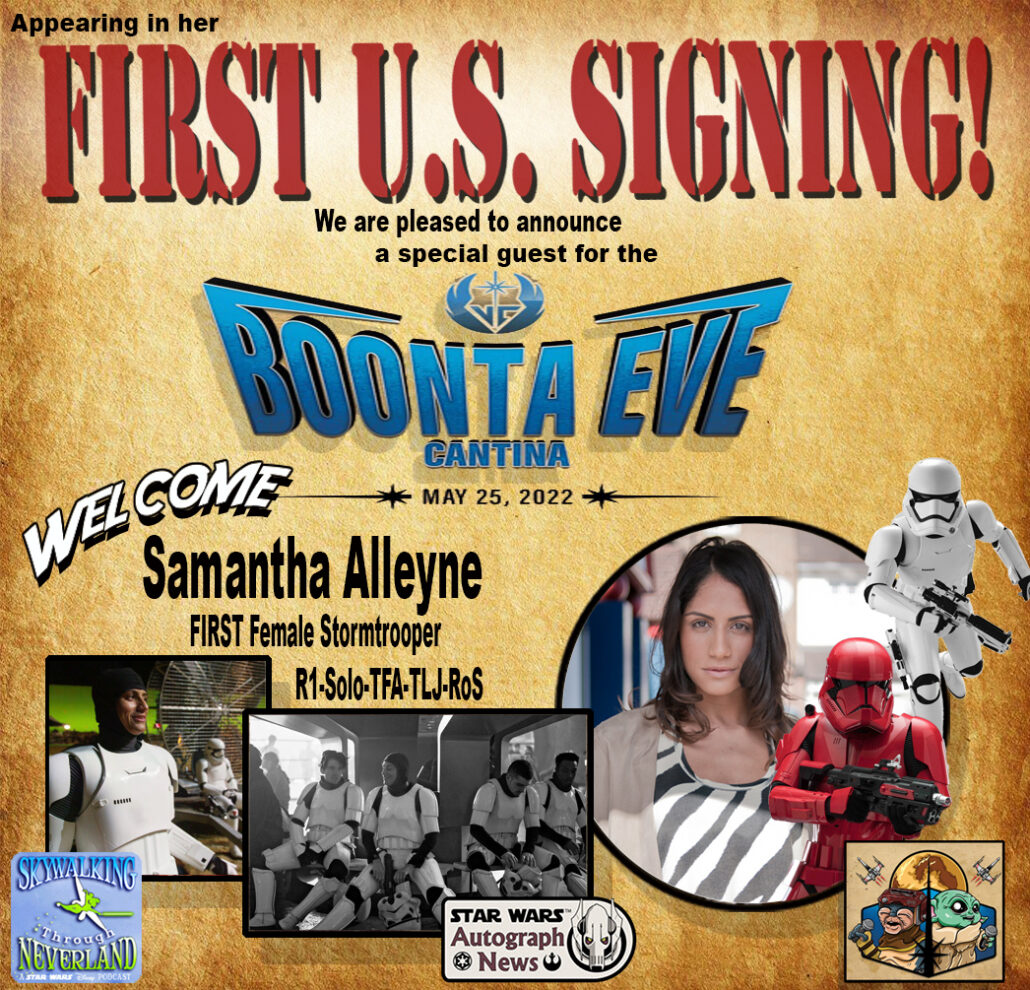 Featured image for “SAMANTHA ALLEYNE TO MAKE U.S. PUBLIC SIGNING DEBUT AT BOONTA EVE CANTINA”Featured image for “SAMANTHA ALLEYNE TO MAKE U.S. PUBLIC SIGNING DEBUT AT BOONTA EVE CANTINA”
